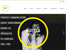 Tablet Screenshot of maverickpublicity.com